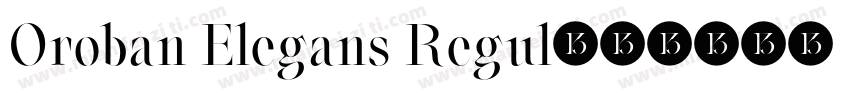 Oroban Elegans Regul字体转换